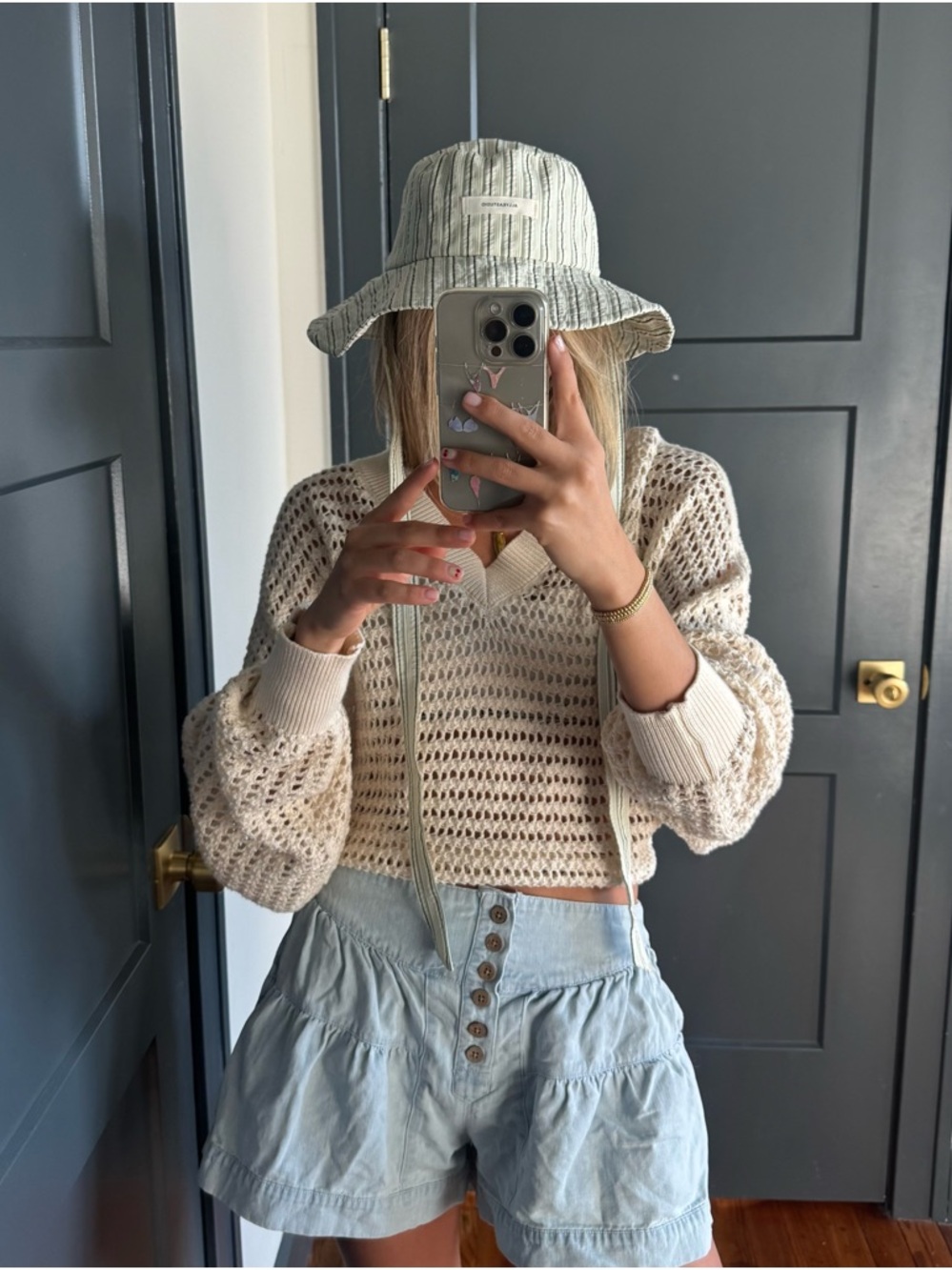Boho Denim button shorts - Picture 4 of 6